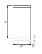 Elemento neutro per cucina professionale da banco - cm 20x73x28h