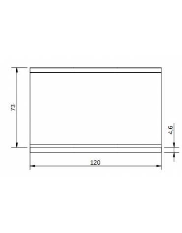 Elemento neutro su vano aperto per cucina professionale - cm 120x73x87h