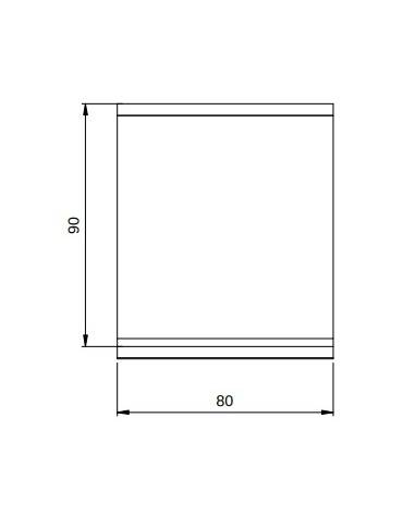  Elemento neutro su vano aperto con cassetto per cucina professionale - cm 80x73x87h