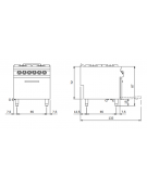 Cucina a gas 4 fuochi con forno elettrico - bruciatori 3x10 kw + 1x6 kw - piano stampato - cm 80x90x87h