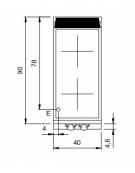 Cucina a induzione da banco  per ristoranti - 2 Zone di cottura da 5 Kw - cm 40x90x28h