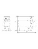 Cucina a induzione su mobile chiuso per ristoranti - 2 Zone di cottura da 5 Kw - cm 40x90x87h