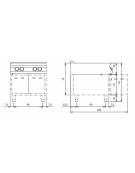 Cucina a induzione su mobile chiuso con antine per ristoranti - 4 Zone di cottura da 5 Kw - cm 80x90x87h