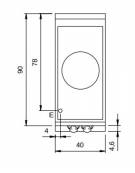 Wok ad induzione professionale da banco - potenza 5 Kw - cm 40x90x28h