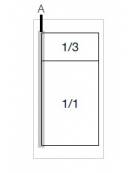 Bagnomaria a gas su armadio aperto - 1 vasca per GN1/1 + GN1/3 - cm 40x90x87h