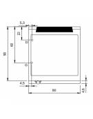 Bagnomaria a gas da banco - 2 vasche - capacità per 2xGN1/1 + 2xGN1/3 - potenza 2x3 Kw - cm 80x90x25h