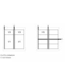 Bagnomaria a gas su vano aperto - 2 vasche - capacità per 2xGN1/1 + 2xGN1/3 - potenza 2x3 Kw - cm 80x90x25h