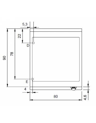 Bagnomaria elettrico trifase su vano con 2 porte - 2 vasche - capacità per 2xGN1/1 + 2xGN1/3 - cm 80x90x87h