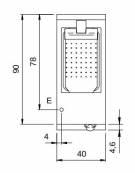 Scaldapatate elettrico su armadio con porta - bacinella GN 1/1 - potenza 1 Kw - cm 40x90x87h