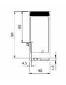 Fry Top a gas piastra liscia cromata su armadio aperto - potenza 10 Kw - cm 40x90x87h