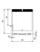 Fry Top a gas doppio con piastra liscia cromata da banco - potenza totale 21 Kw - cm 80x90x28h