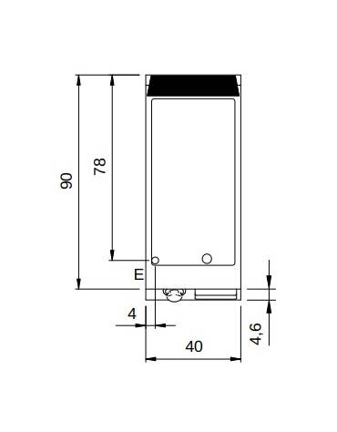 Fry Top elettrico da banco, piastra singola liscia cromata - potenza totale 7,5 kW - cm 40x90x28h