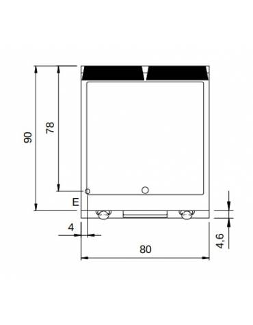 Fry Top elettrico da banco, piastra 2/3 liscia 1/3 rigata cromata - potenza totale 15 kW - cm 80x90x28h