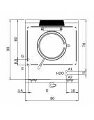 Pentola a gas, riscaldamento diretto - capacità 50 lt - potenza 10,5 Kw - cm 80x90x87h