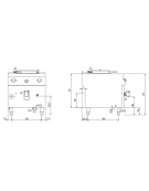 Pentola a gas, riscaldamento indiretto - capacità 50 lt - potenza 10,5 Kw - cm 80x90x87h