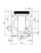 Pentola a gas, riscaldamento indiretto, capacità 100 lt.  - potenza 21 Kw - cm 80x90x87h