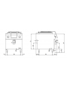 Pentola elettrica, riscaldamento diretto - capacità 100 lt - potenza 12,1 Kw - cm 80x90x87h