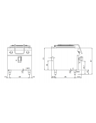 Pentola elettrica, riscaldamento diretto - capacità 150 lt - potenza 12,1 Kw - cm 80x90x87h