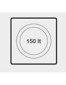 Pentola elettrica, riscaldamento diretto - capacità 150 lt - potenza 12,1 Kw - cm 80x90x87h