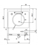 Pentola elettrica, riscaldamento indiretto - capacità 50 lt - potenza 12,3 Kw - cm 80x90x87h