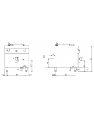 Pentola elettrica, riscaldamento indiretto - capacità 50 lt - potenza 12,3 Kw - cm 80x90x87h