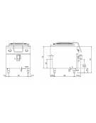 Pentola elettrica riscaldamento indiretto capacità 150 Lt. - potenza 21,3 Kw - cm 80x90x87h