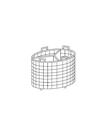 Cesto pasta / riso a 1 settore per pentola da Lt 50 - Fori diametro mm 3