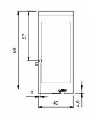 BRASIERA FISSA MULTIFUNZIONALE ELETTRICA DA LT 11,5 - Vasca cm. 32x48 - Dimension