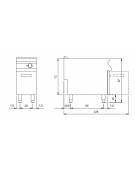 BRASIERA FISSA MULTIFUNZIONALE ELETTRICA DA LT 11,5 - Vasca cm. 32x48 - Dimension