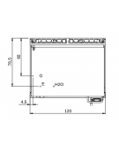 Brasiera a gas manuale capacità 120 lt. - Vasca in acciaio inox - cm 120x90x87h