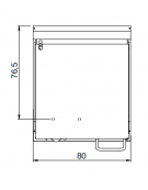 Brasiera elettrica con ribaltamento vasca motorizzato, capacità 80 lt. - Vasca in acciaio inox - cm 80x90x87h