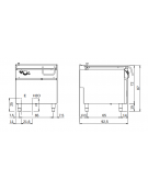 Brasiera elettrica con ribaltamento vasca motorizzato, capacità 80 lt. - Vasca in acciaio inox - cm 80x90x87h