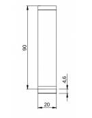 Elemento neutro da banco per cucina professionale - cm 20x90x28h