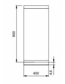 Elemento neutro da banco per cucina professionale - cm 40x90x28h