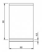 Elemento neutro per cucina professionale da banco - cm 60x90x28h