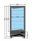 Vetrina verticale gelateria statica -5 -18 C cm 91x70x191h