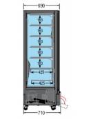 Vetrina verticale gelateria statica -5 -18 C cm 71x70x191h