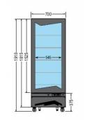 Vetrina verticale gelateria statica -5 -18 C cm 71x70x191h