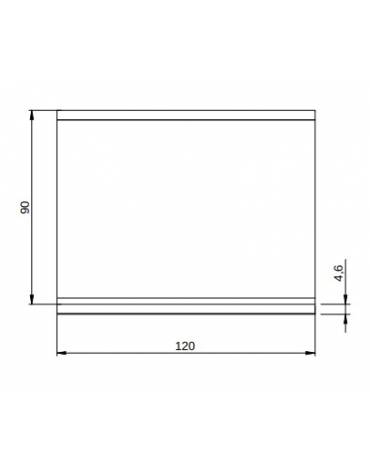 Elemento neutro su vano con 3 porte per cucina professionale - cm 120x90x87h