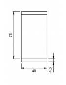 Elemento neutro su vano neutro, con cassetto per cucina professionale - cm 40x90x87h