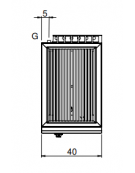 Griglia a gas da banco 1 zona di cottura in acciaio inox - potenza 7,5 Kw - cm 40x65x30h