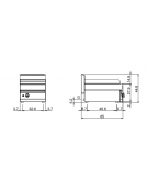 Griglia a gas da banco 1 zona di cottura in acciaio inox - potenza 7,5 Kw - cm 40x65x30h