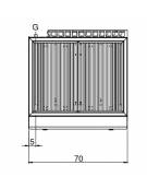 Griglia a gas su vano con 2 porte - 2 zone di cottura in acciaio inox - potenza 15 Kw - cm 70x70x85h