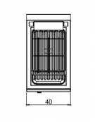 Griglia elettrica su vano con porta, 1 zone di cottura - potenza 4,08 Kw - cm 40x70x85h