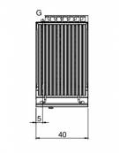 Griglia a pietra lavica gas su vano con porta- 1 zona di cottura in acciaio inox - cm 40x70x85h