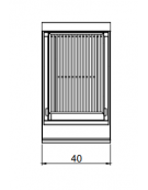 Griglia elettrica ad acqua su mobile - 1 zone di cottura - potenza 6 Kw - cm 40x70x85h