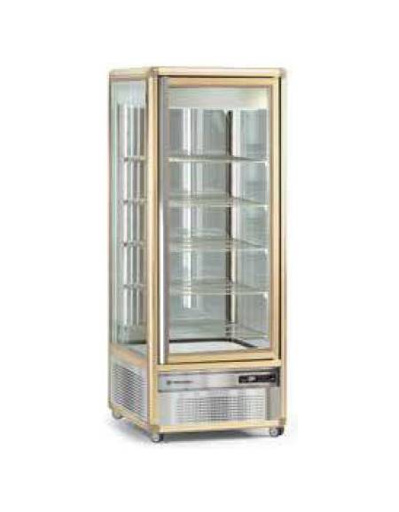 Vetrina espositiva verticale refrigerata con ripiani a griglie mm 595x658x1810h