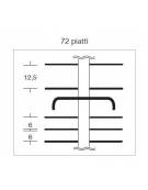 Colonna portapiatti - Piatti 72 - Dim. max piatti Ø cm 18÷24