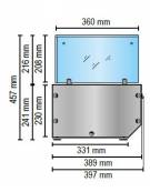 Vetrina refrigerata per banco pizza - capacità n.7 bacinelle GN 1/3 - cm 190x38.5x42.5h