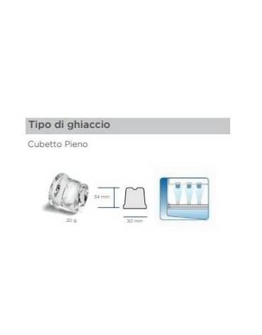 Macchina per cubetti di ghiaccio professionale da Kg 40/24h - Contenitore da Kg 20 - Raffreddamento ad acqua